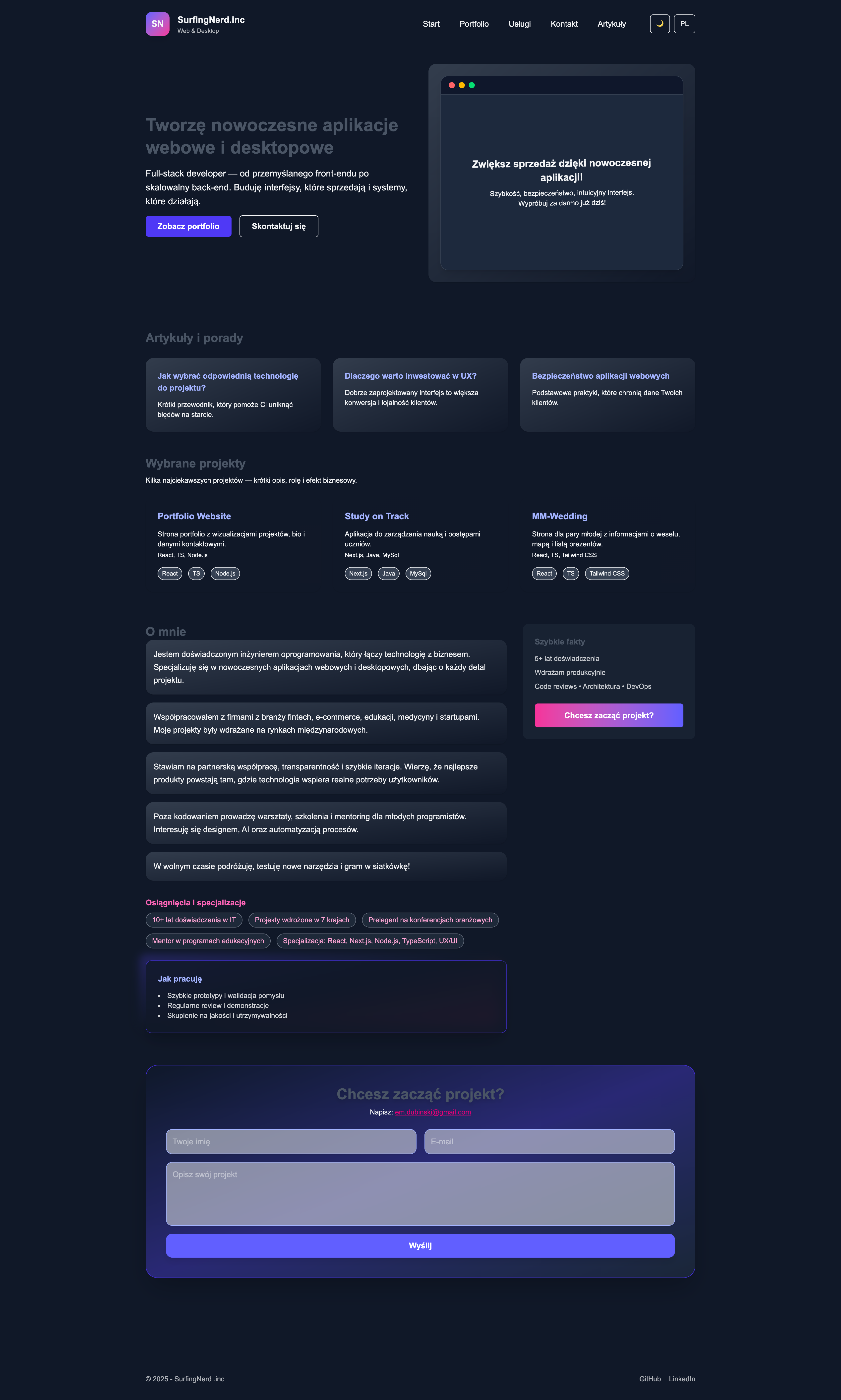 Portfolio deweloperskie